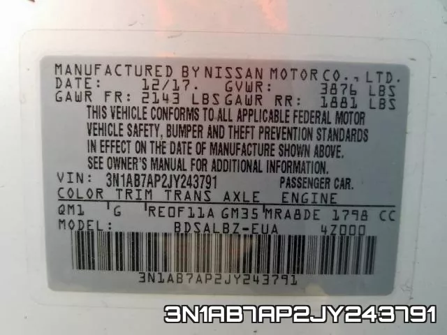 3N1AB7AP2JY243791 фото 2