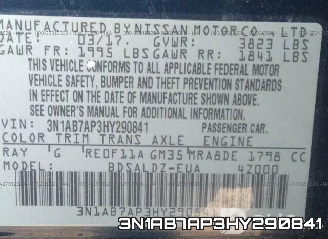 3N1AB7AP3HY290841 фото 10