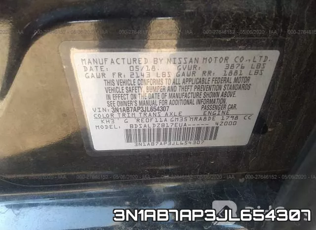 3N1AB7AP3JL654307 фото 10