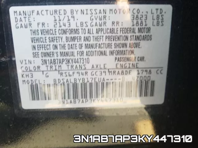 3N1AB7AP3KY447310 фото 2