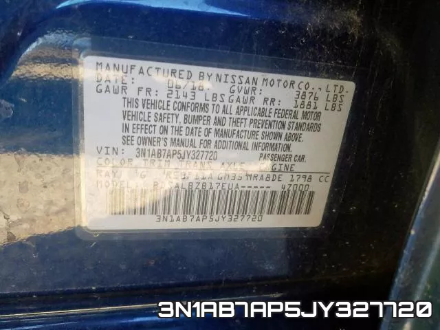 3N1AB7AP5JY327720 фото 2