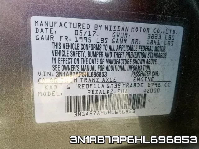 3N1AB7AP6HL696853 фото 2