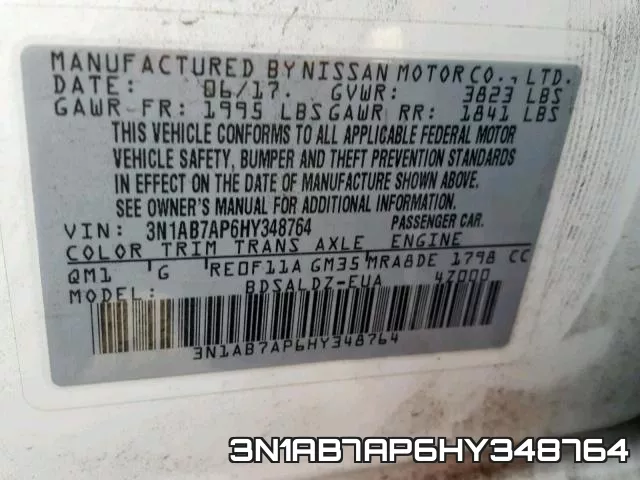 3N1AB7AP6HY348764 фото 2