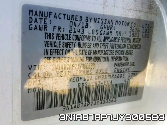 3N1AB7AP7JY300583 фото 2