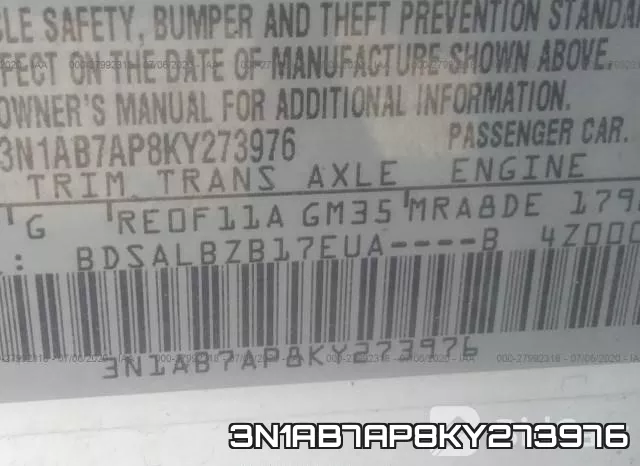 3N1AB7AP8KY273976 фото 10