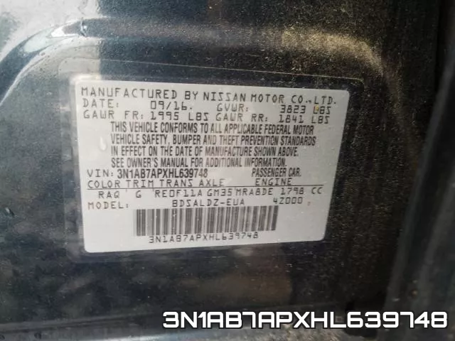 3N1AB7APXHL639748 фото 2