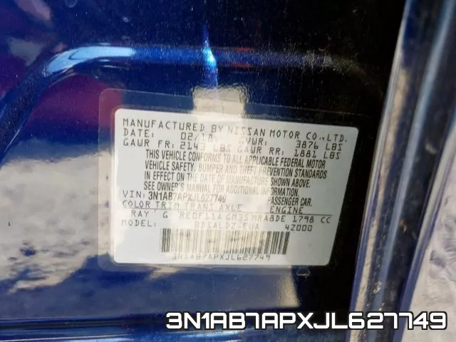 3N1AB7APXJL627749 фото 2