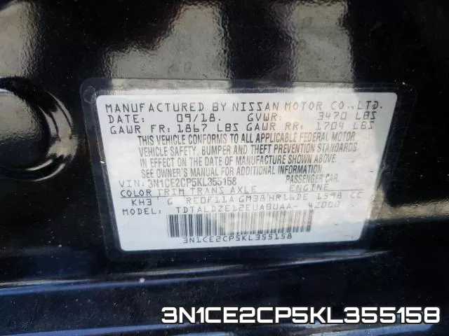 3N1CE2CP5KL355158 фото 2