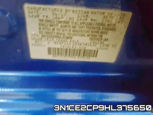 3N1CE2CP9HL375650 фото 2