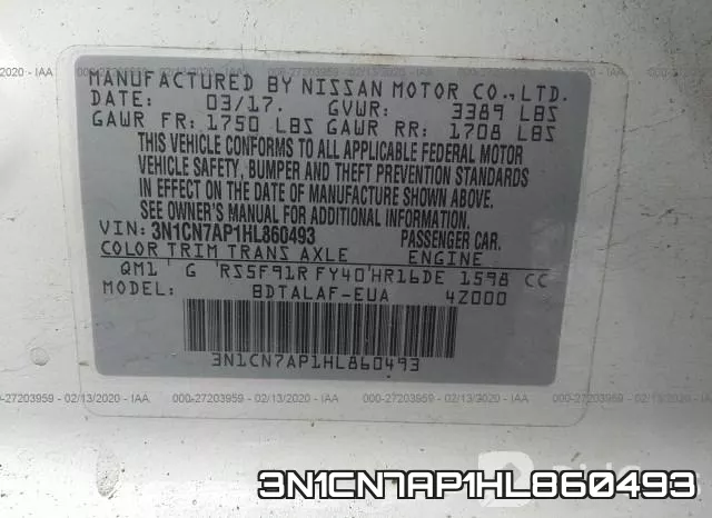 3N1CN7AP1HL860493 фото 10