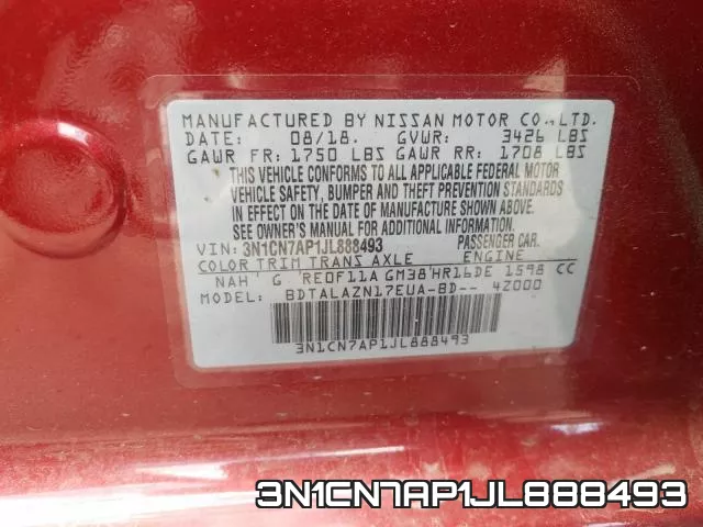 3N1CN7AP1JL888493 фото 2