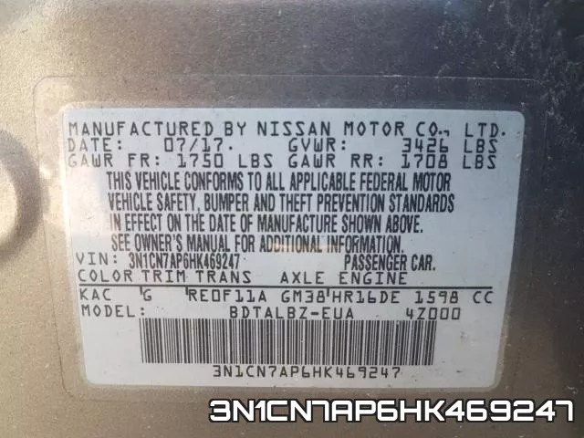 3N1CN7AP6HK469247 фото 2