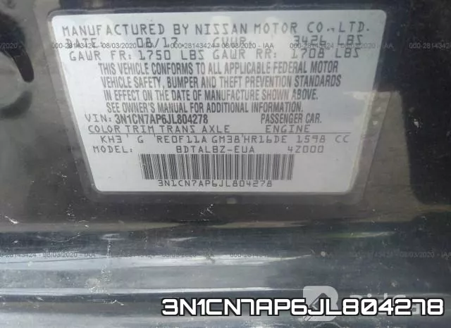 3N1CN7AP6JL804278 фото 10