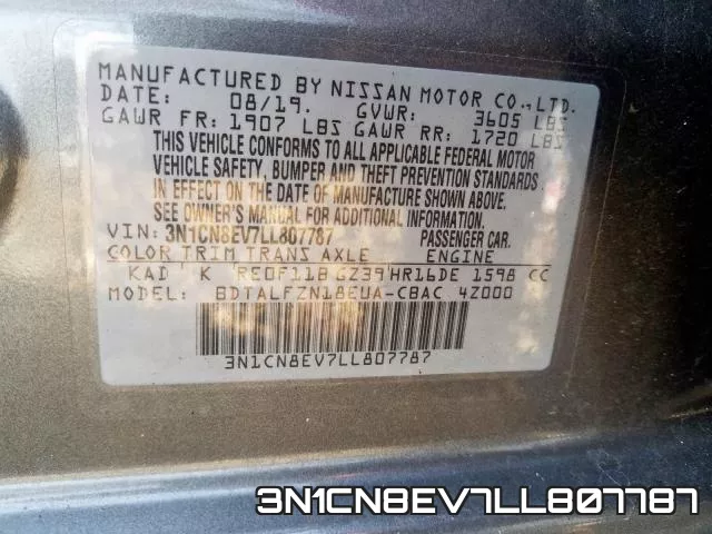 3N1CN8EV7LL807787 фото 2