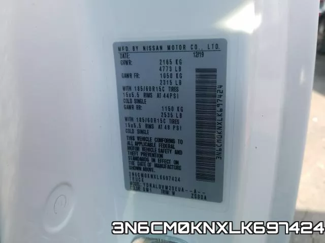 3N6CM0KNXLK697424 фото 2