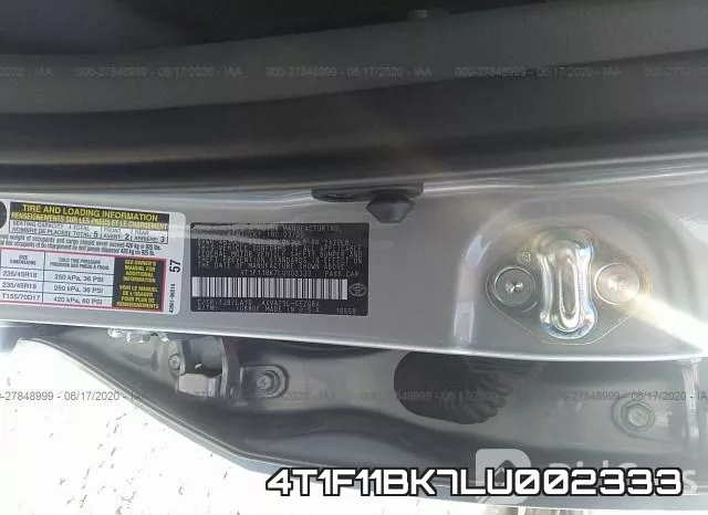 4T1F11BK7LU002333 фото 10