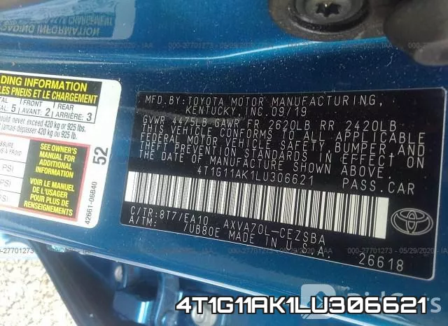 4T1G11AK1LU306621 фото 10