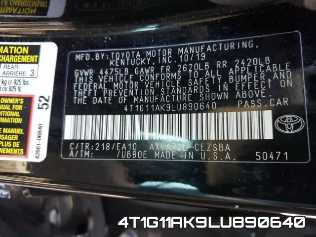 4T1G11AK9LU890640 фото 2