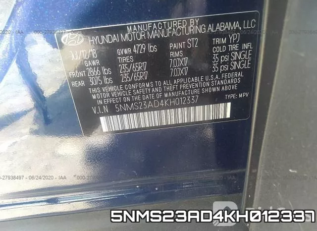 5NMS23AD4KH012337 фото 10