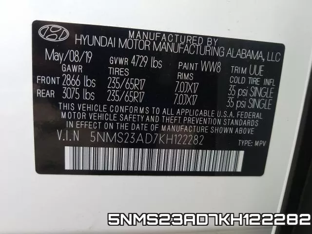 5NMS23AD7KH122282 фото 2