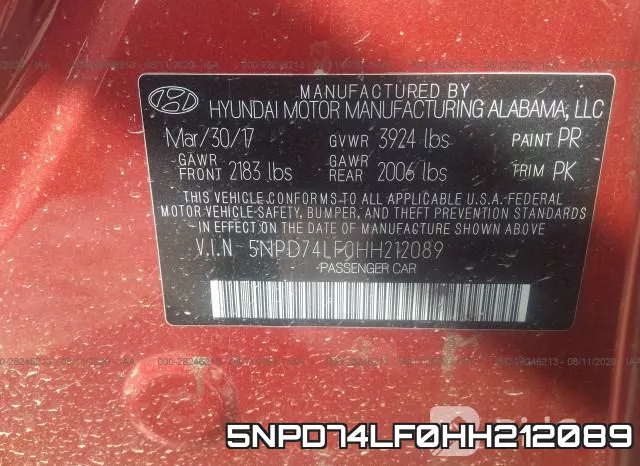 5NPD74LF0HH212089 фото 10