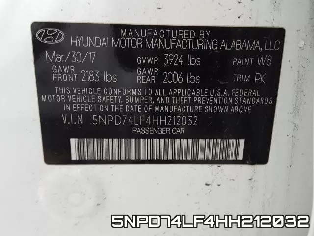 5NPD74LF4HH212032 фото 2