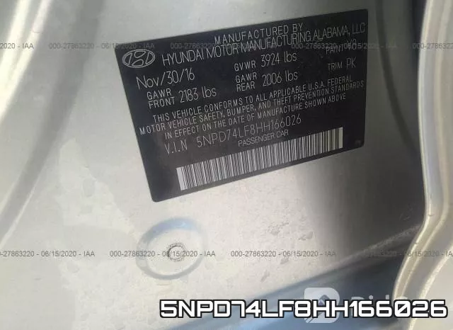 5NPD74LF8HH166026 фото 10