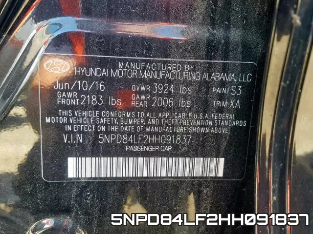 5NPD84LF2HH091837 фото 2