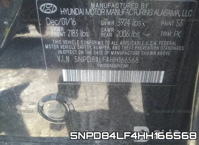5NPD84LF4HH166568 фото 10