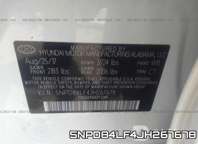 5NPD84LF4JH267678 фото 10