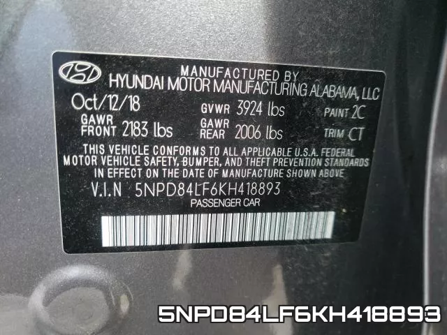 5NPD84LF6KH418893 фото 2