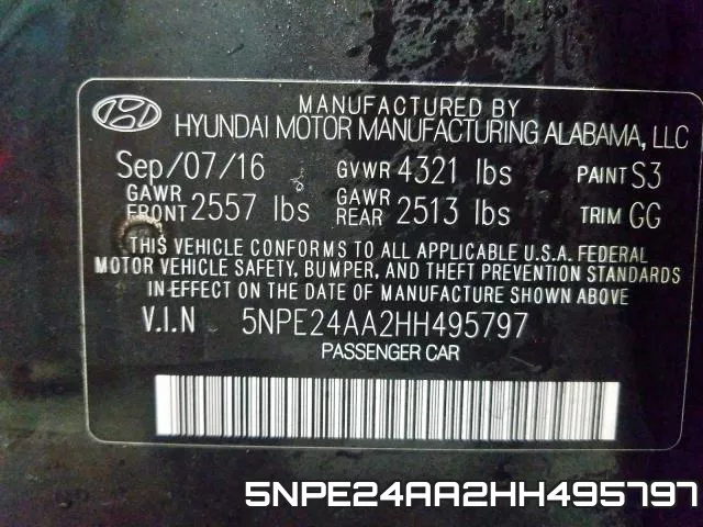 5NPE24AA2HH495797 фото 2