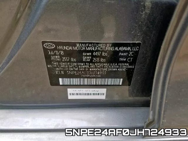 5NPE24AF0JH724933 фото 2