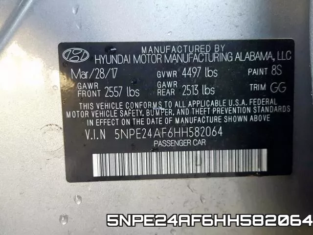 5NPE24AF6HH582064 фото 2