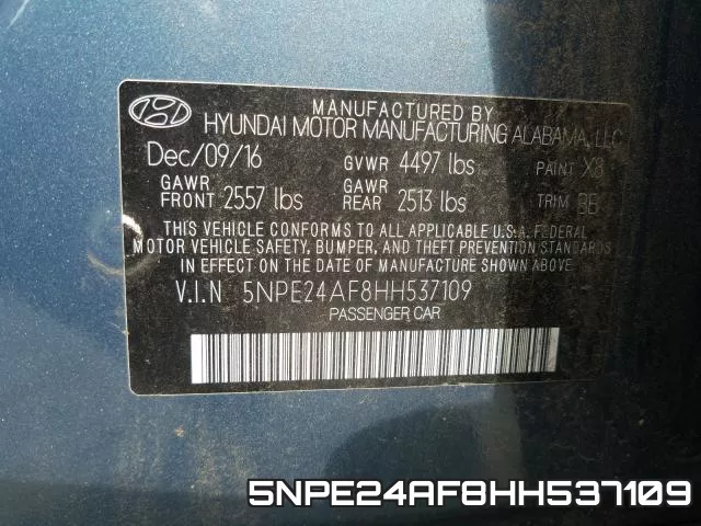 5NPE24AF8HH537109 фото 2