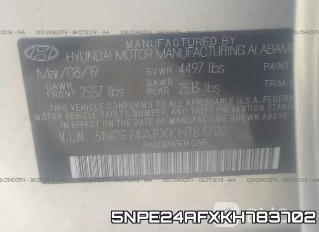 5NPE24AFXKH783702 фото 10