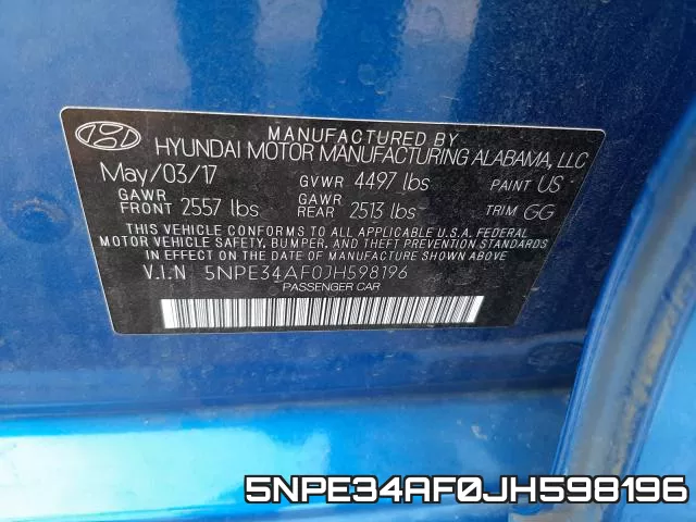 5NPE34AF0JH598196 фото 2