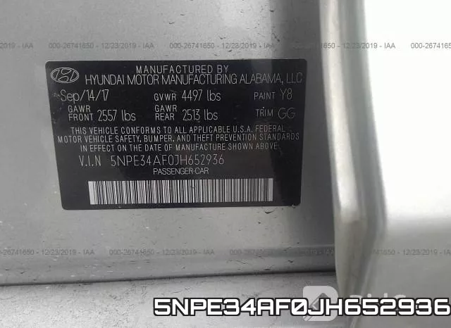 5NPE34AF0JH652936 фото 10