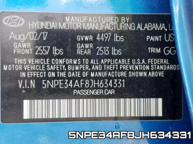 5NPE34AF8JH634331 фото 2