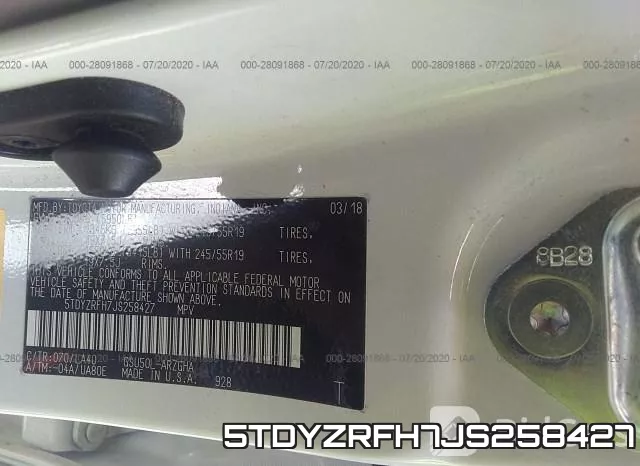 5TDYZRFH7JS258427 фото 10
