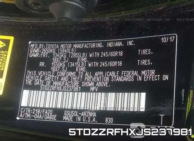 5TDZZRFHXJS237981 фото 10