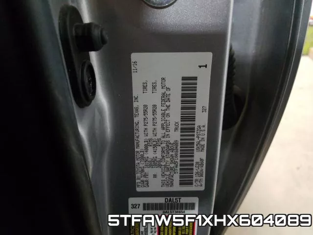 5TFAW5F1XHX604089 фото 2
