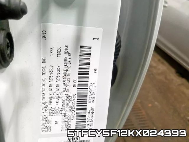 5TFCY5F12KX024393 фото 2