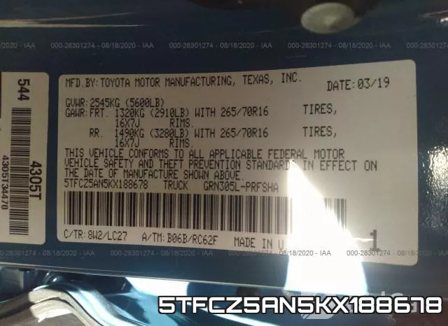 5TFCZ5AN5KX188678 фото 10