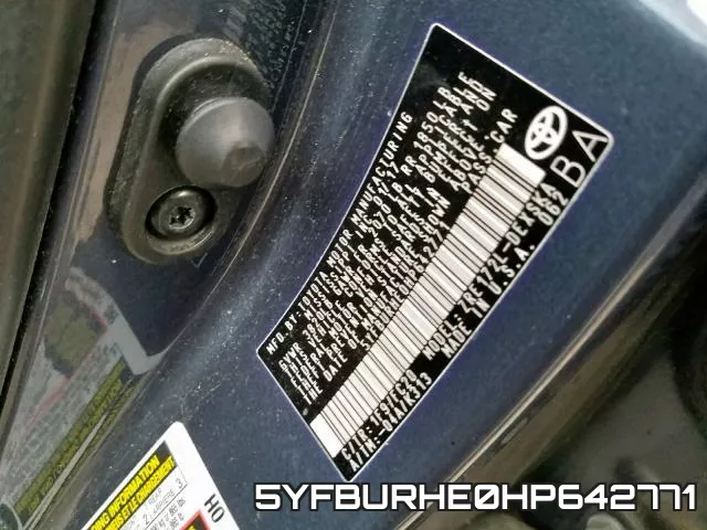 5YFBURHE0HP642771 фото 2
