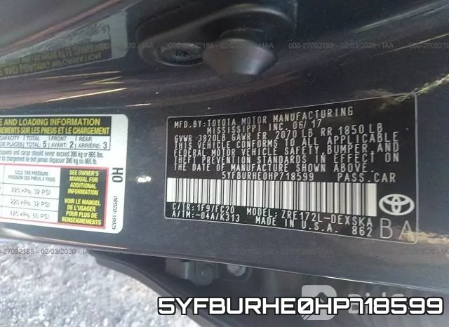5YFBURHE0HP718599 фото 10