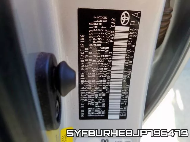 5YFBURHE8JP796473 фото 2
