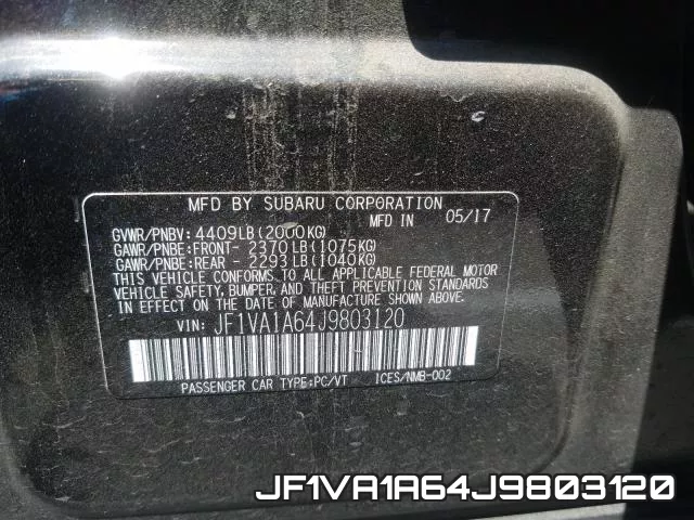 JF1VA1A64J9803120 фото 2