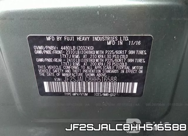 JF2SJALC8HH516588 фото 10
