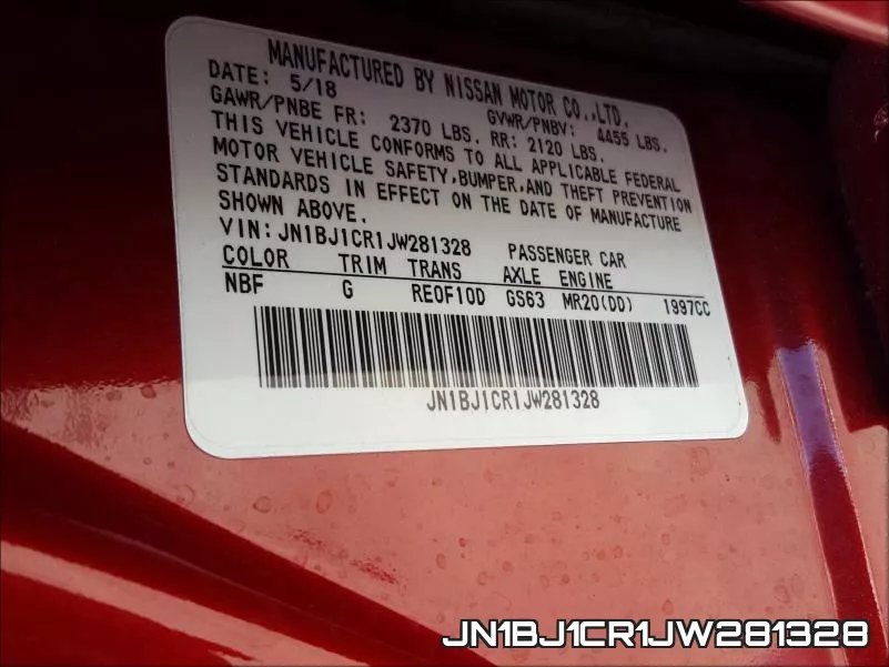 JN1BJ1CR1JW281328 фото 2